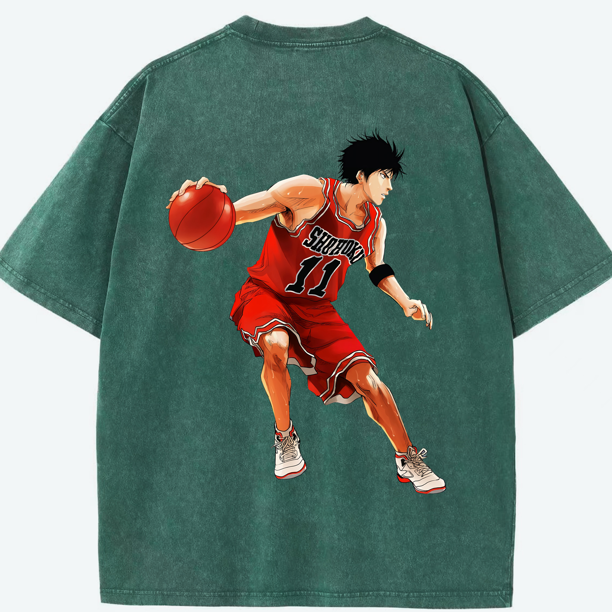 （画像用） SLAM DUNK／スラムダンク 綿100% ヴィンテージ風 半袖Tシャツ（背面プリント）